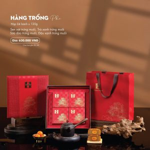 Bánh Trung Thu Madame Hương Hộp Hàng Trống hộp 4 bánh x 120g