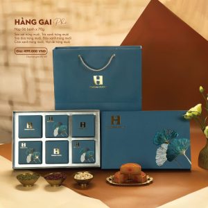 Bánh Trung Thu Madame Hương Hộp Hàng Gai hộp 6 bánh x 70g